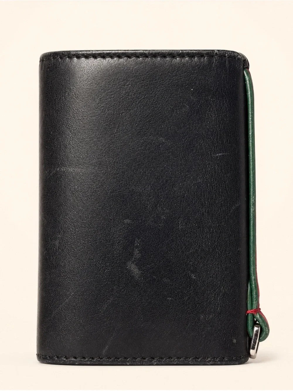 Gucci Black Leather 5 Key Holder Wallet Case